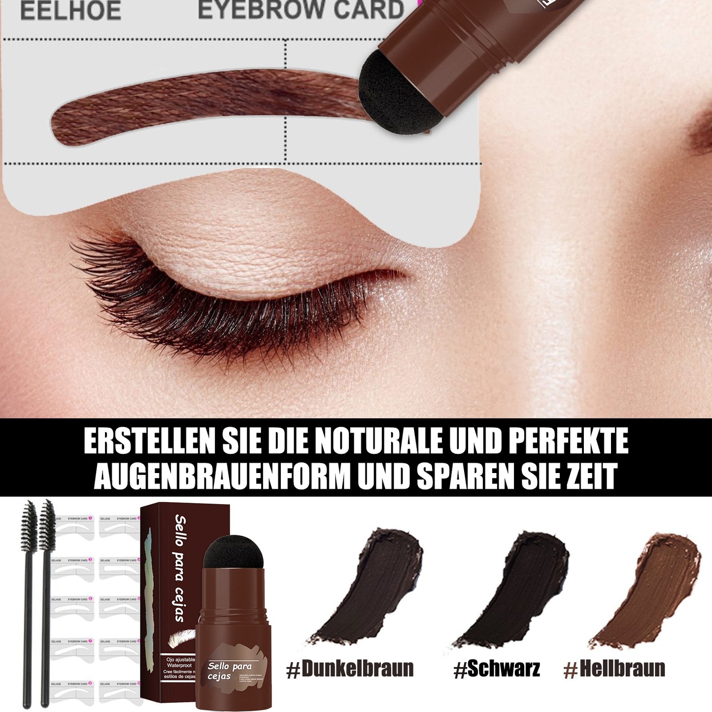 Perfekte Augenbrauen Schablone & Stempel Kit