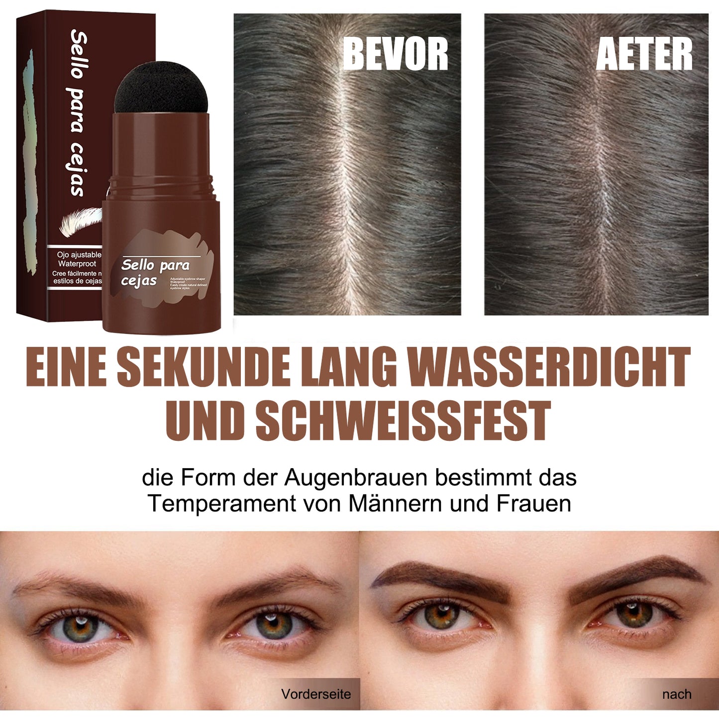 Perfekte Augenbrauen Schablone & Stempel Kit